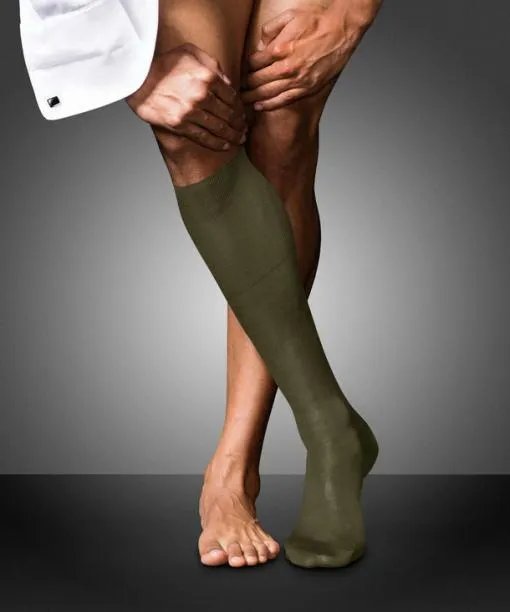 Men No 9 Pure Fil Dcosse Men Kneehigh Socks Artichoke FALKE Knee High Socks