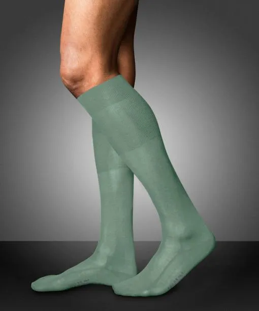 Men No 9 Pure Fil Dcosse Men Kneehigh Socks Sage FALKE Knee High Socks