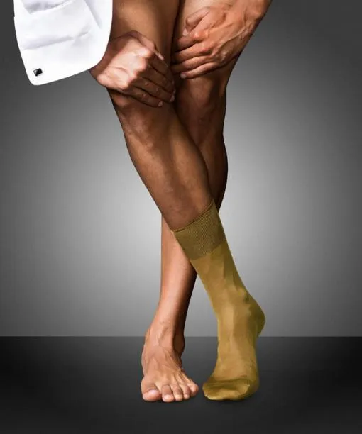 Men No 9 Pure Fil Dcosse Men Socks Brass FALKE Socks