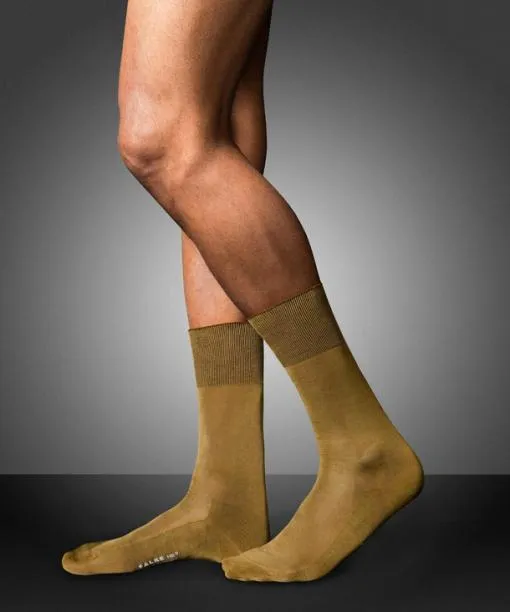 Men No 9 Pure Fil Dcosse Men Socks Brass FALKE Socks