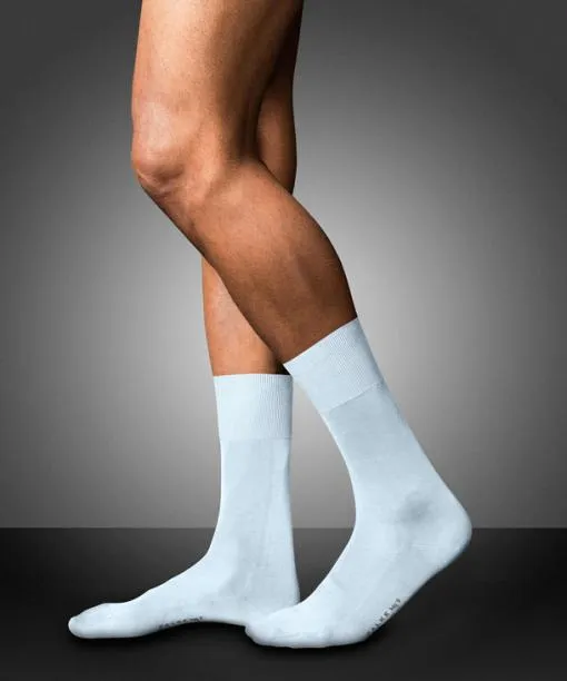 Men No 9 Pure Fil Dcosse Men Socks Light Blue FALKE Socks