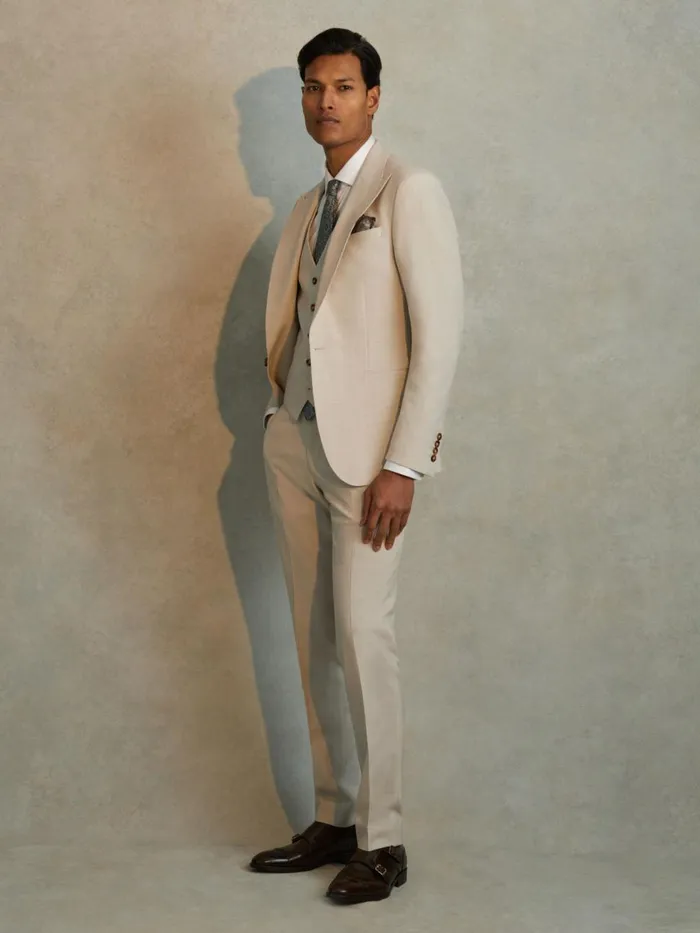 Men Reiss Blazers Belmont Sb Slim Fit Single Breasted Blazer Stone