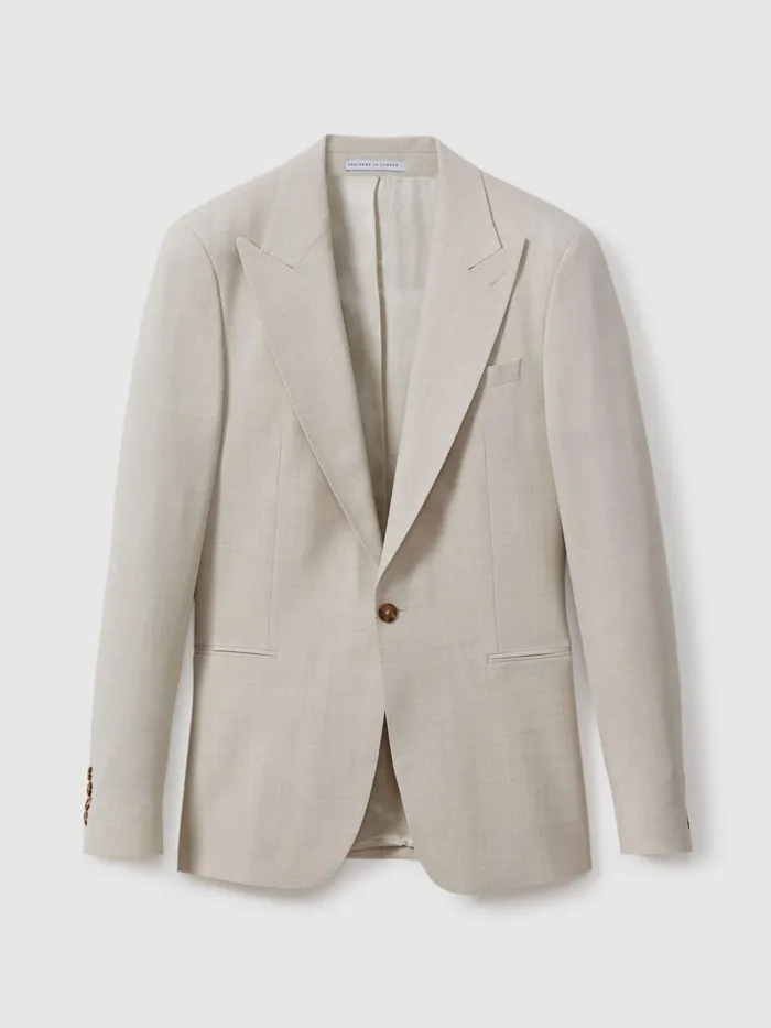 Men Reiss Blazers Belmont Sb Slim Fit Single Breasted Blazer Stone