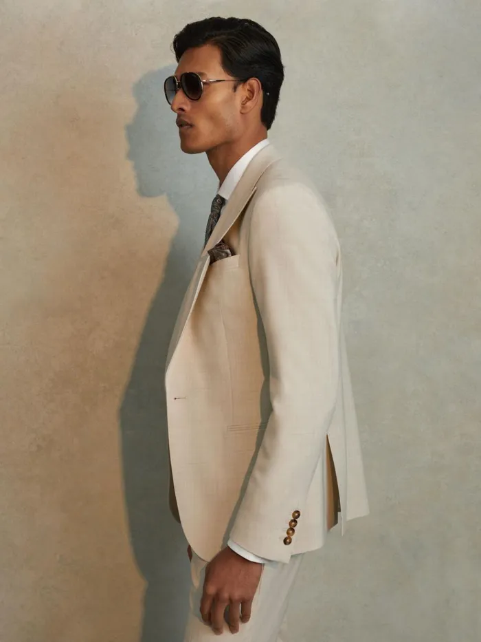 Men Reiss Blazers Belmont Sb Slim Fit Single Breasted Blazer Stone