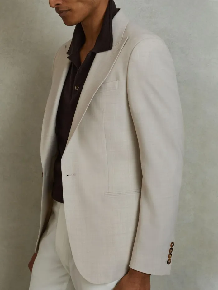 Men Reiss Blazers Belmont Sb Slim Fit Single Breasted Blazer Stone
