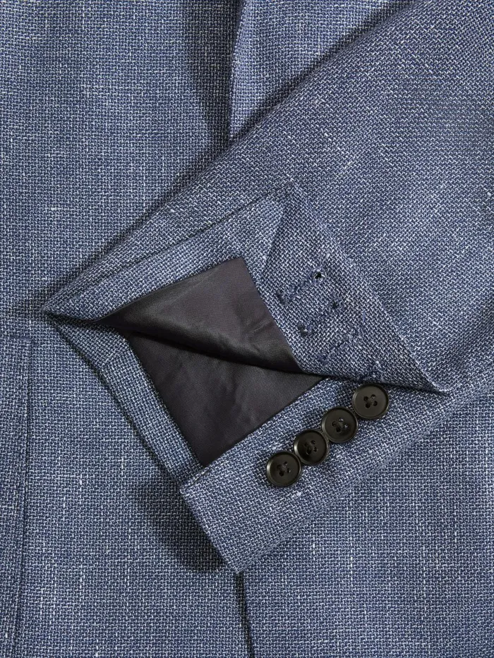 Men Reiss Blazers Ravenswood Slim Fit Single Breasted Wool Blend Blazer Indigo