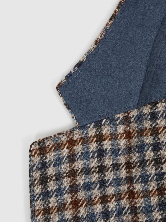 Men Reiss Brands Jacobson Wool Double Breasted Blazer Blue Moon