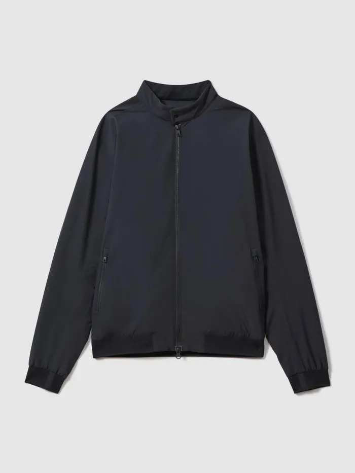 Men Reiss Outerwear and Coats Edition Waterproof HarringtonStyle Jacket Midnight