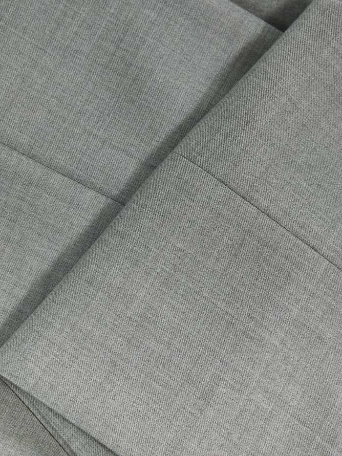 Men Reiss Pants Wool Cashmere Blend Slim Fit Trousers Grey Melange
