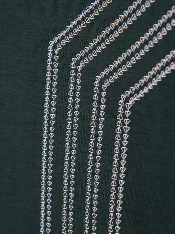 Men Reiss Shirts Arlington Mercerised Cotton Embroidered Shirt Emerald
