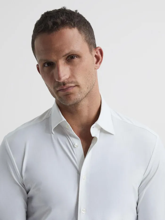 Men Reiss Shirts Voyager Travel Shirt White