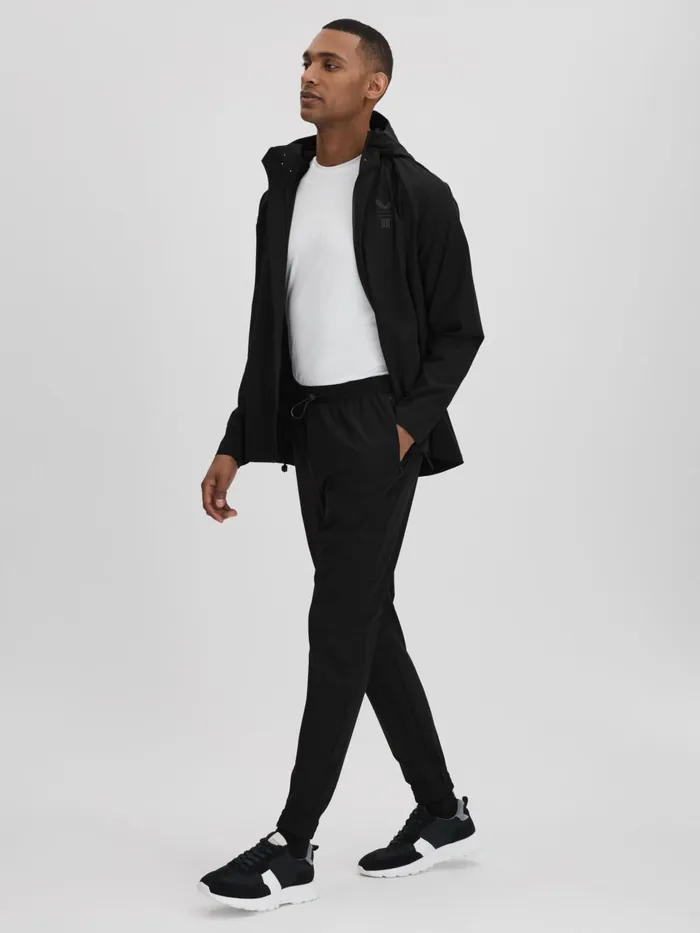 Men Reiss Sweats Hoodies and Joggers Dax Castore Water Repellent Track Pants Onyx Black