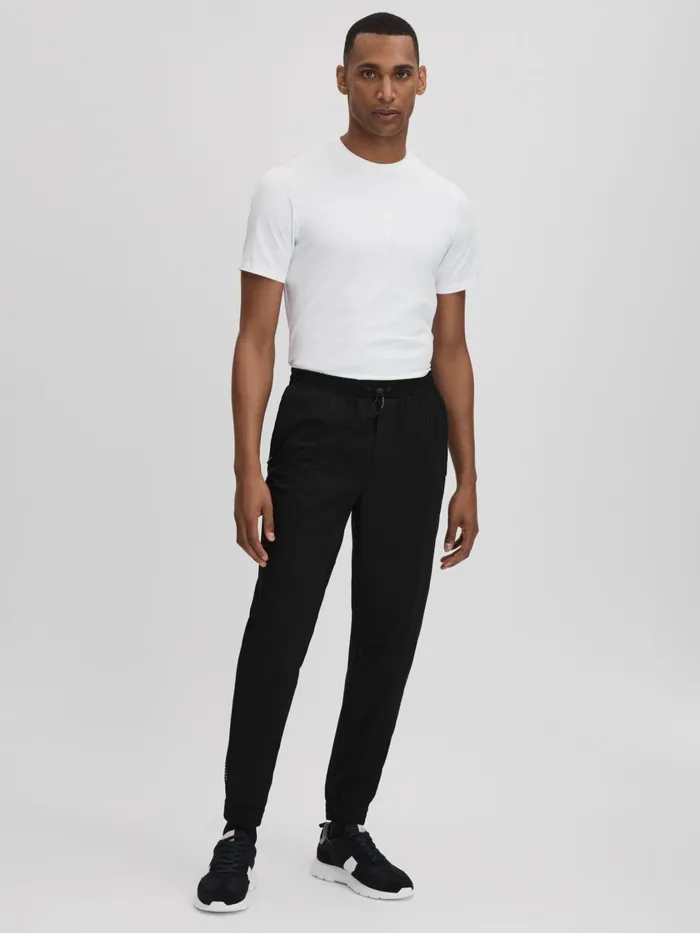 Men Reiss Sweats Hoodies and Joggers Dax Castore Water Repellent Track Pants Onyx Black