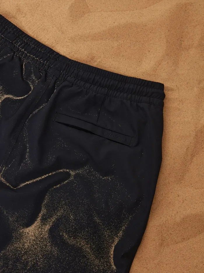 Men Reiss Swimwear Shore Plain Drawstring Waist Swim Shorts Navy