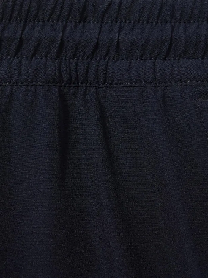 Men Reiss Swimwear Shore Plain Drawstring Waist Swim Shorts Navy