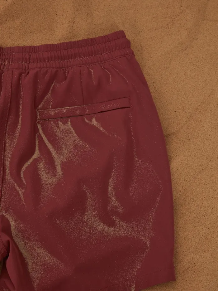 Men Reiss Swimwear Shore Plain Drawstring Waist Swim Shorts Old Rose