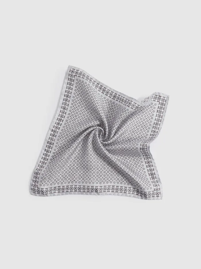 Men Reiss Ties and Pocket Squares Nicolo Silk Floral Print Pocket Square Soft Ice