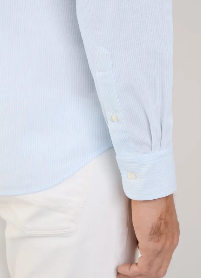 Men Shirts Faonnable Regular Fit Bengal Striped Shirt Horizon Blue