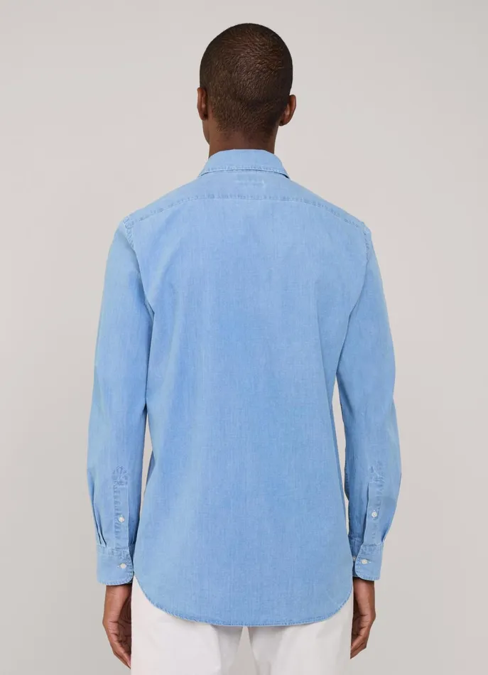 Men Shirts Faonnable Regular Fit FilAFil Shirt Medium Stone Wash