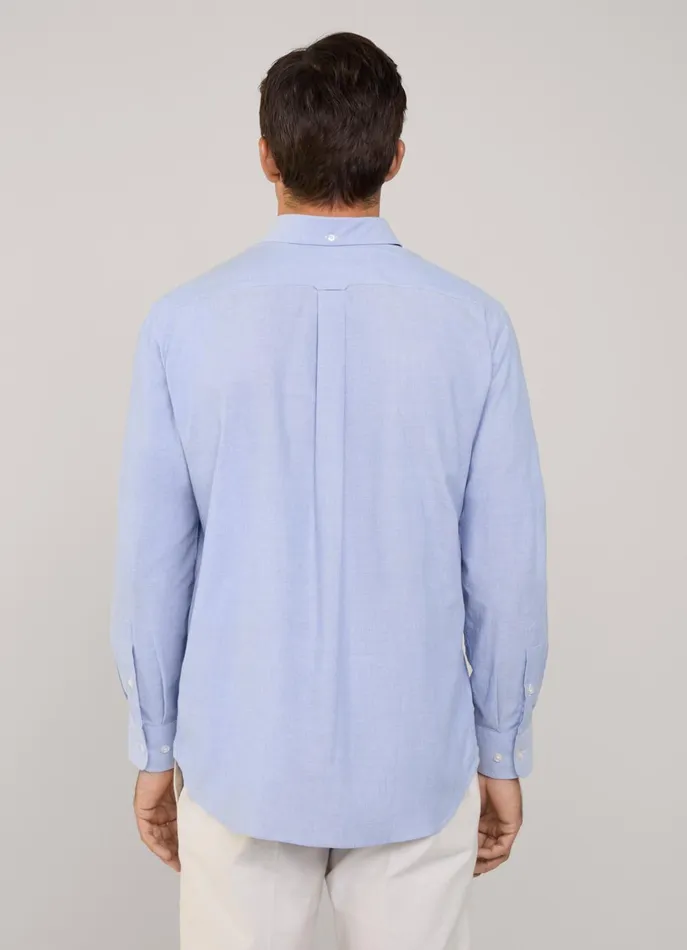 Men Shirts Faonnable Regular Fit Oxford Shirt Blue