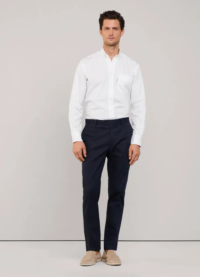 Men Shirts Faonnable Regular Fit Poplin Shirt White