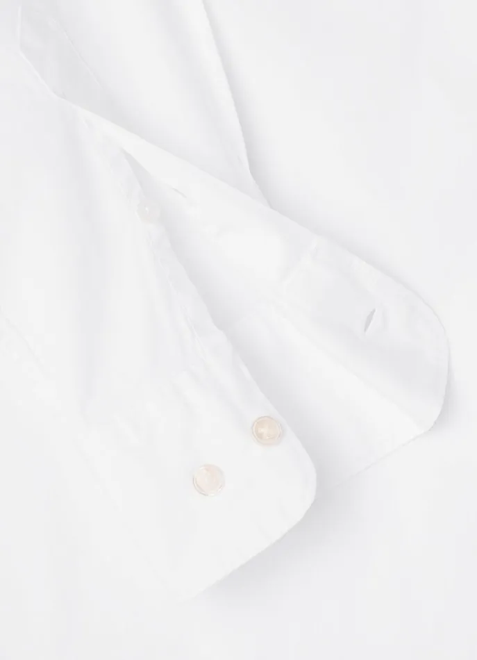 Men Shirts Faonnable Slim Fit Stretch Poplin Shirt White