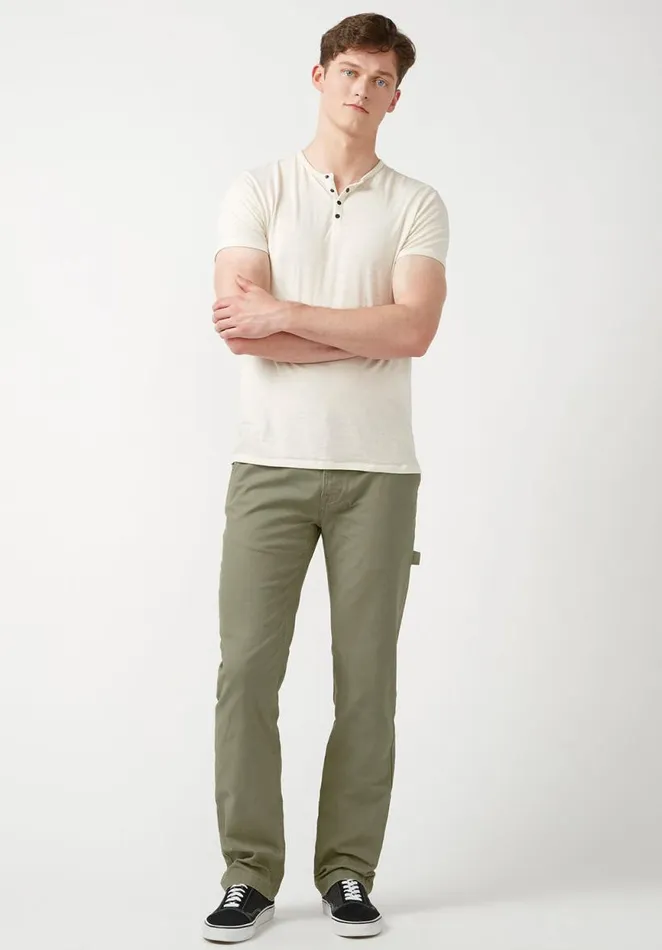 Men Straight Six Olive Green Men039s Carpenter Pants Olive Buffalo David Bitton Straight Six