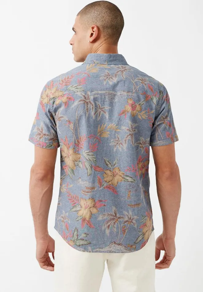 Men Sunil Chambray Buttoned Shirt Mirage Buffalo David Bitton Shirts