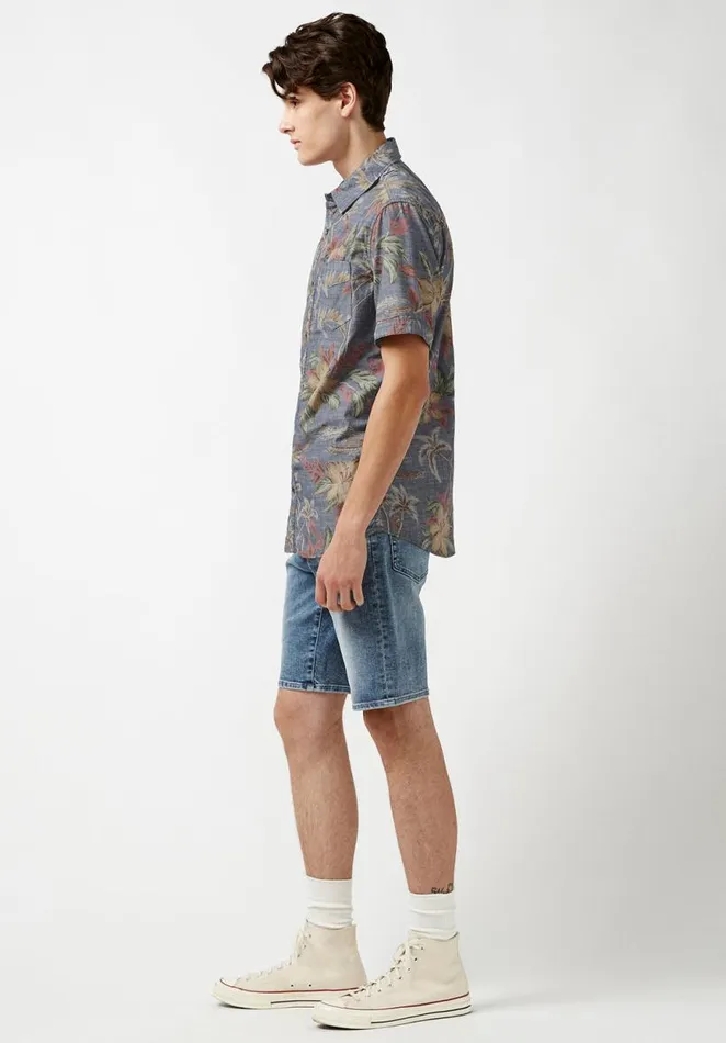 Men Sunil Chambray Buttoned Shirt Mirage Buffalo David Bitton Shirts