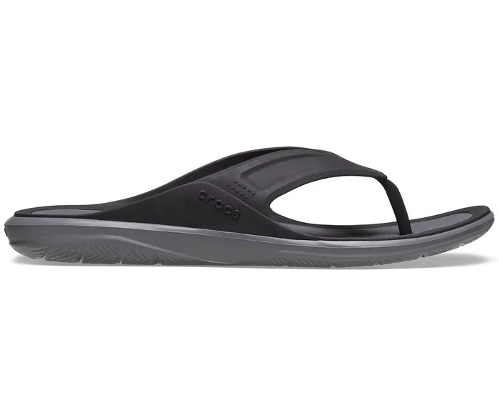 Men Swiftwater Wave Flip Blackslate Grey Crocs Sandals