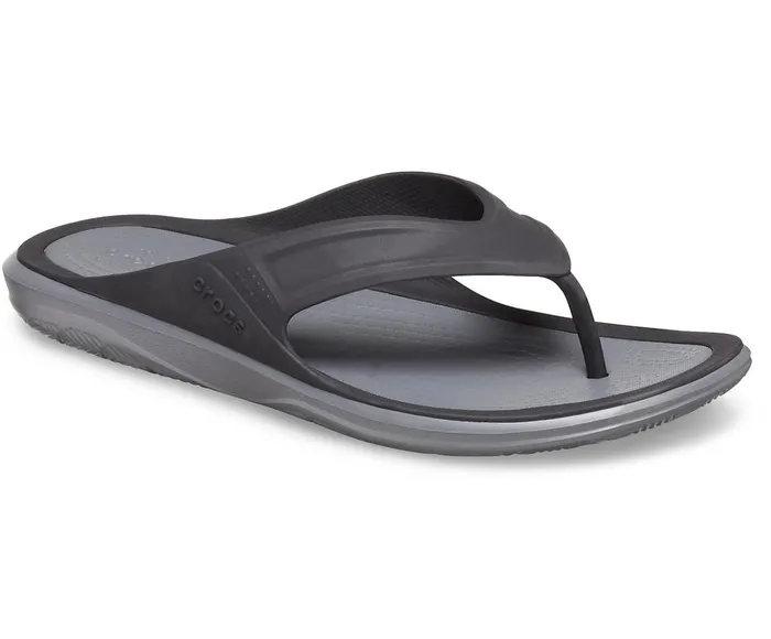 Men Swiftwater Wave Flip Blackslate Grey Crocs Sandals