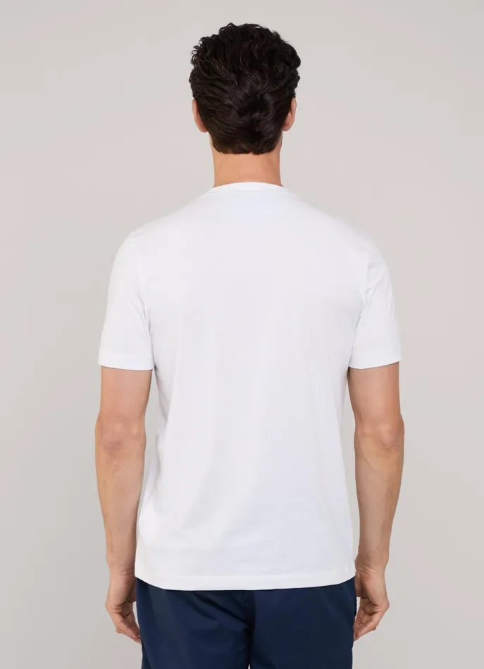 Men TShirts and Sweatshirts Faonnable Regular Fit Flag TShirt White