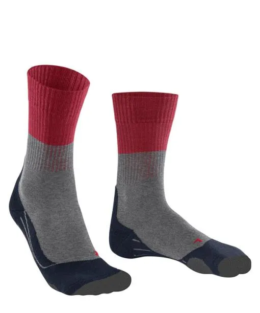 Men TK2 Explore Men Trekking Socks Lightgreyred FALKE Hiking Socks