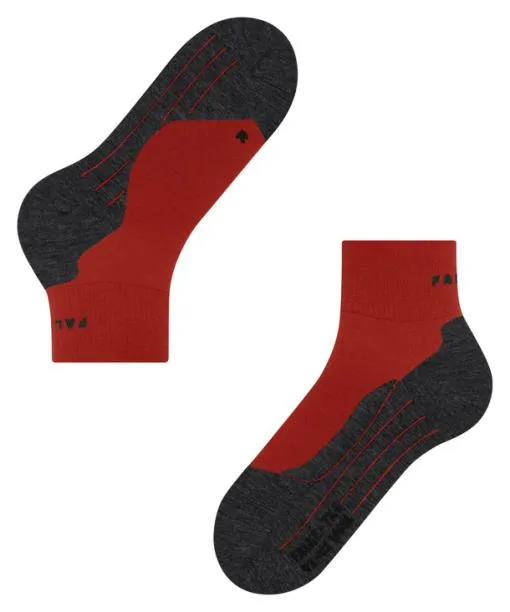 Men TK5 Wander Wool Short Men Trekking Short Sock Tangerine FALKE Hiking Socks