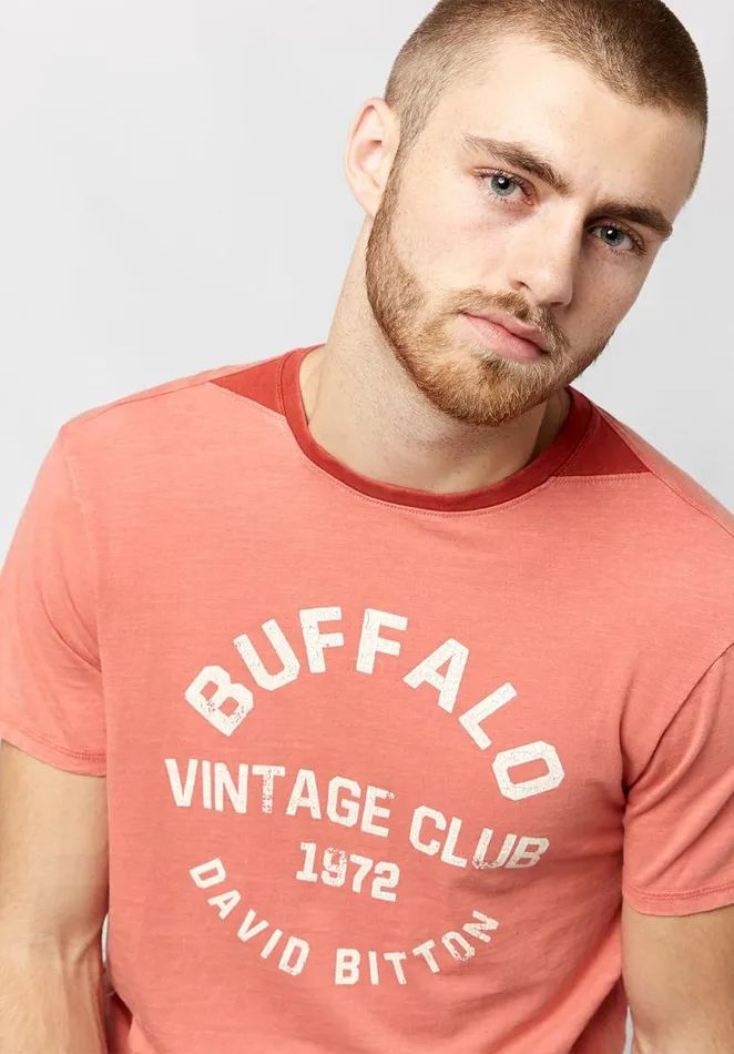 Men Trimmed Vintage Tibox TShirt Cruise Buffalo David Bitton Tops and Tees