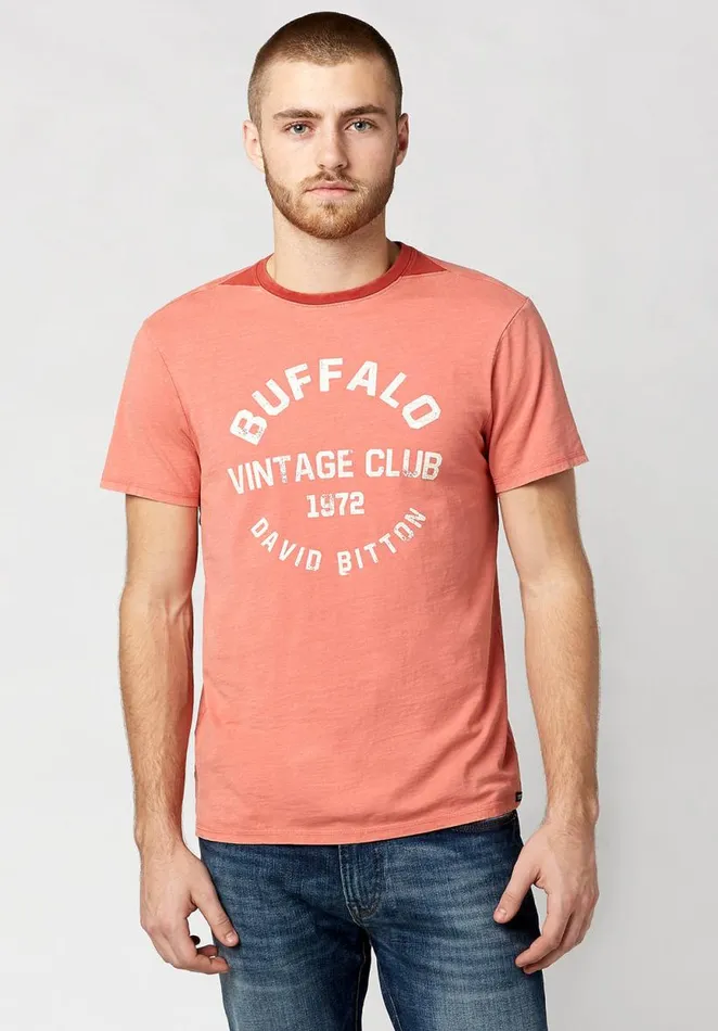 Men Trimmed Vintage Tibox TShirt Cruise Buffalo David Bitton Tops and Tees