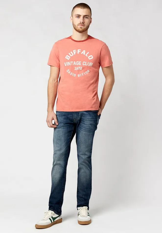 Men Trimmed Vintage Tibox TShirt Cruise Buffalo David Bitton Tops and Tees
