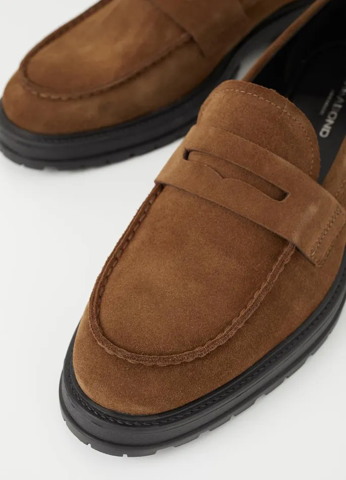 Men Vagabond Loafers JOHNNY 20 LOAFER Brown Suede