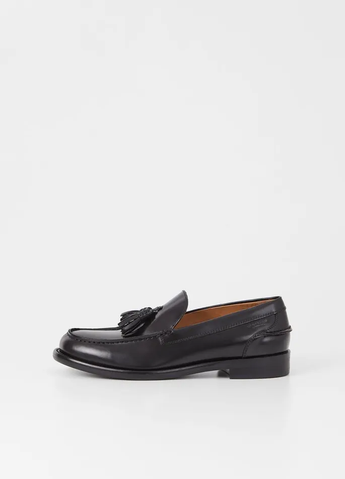 Men Vagabond Loafers STEVEN LOAFER Black Polished Leather