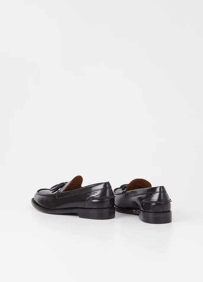 Men Vagabond Loafers STEVEN LOAFER Black Polished Leather