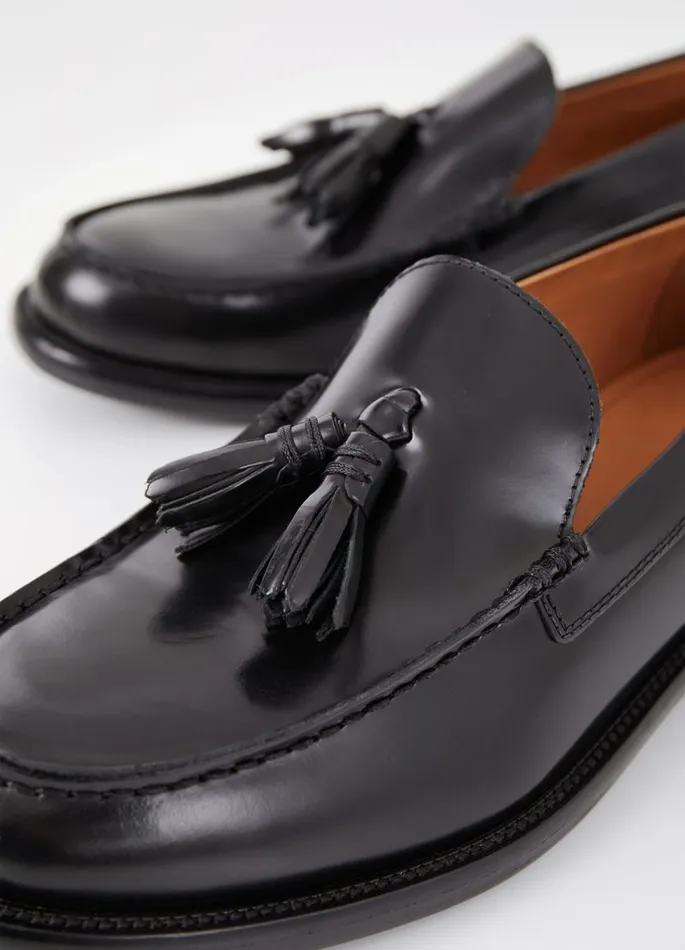 Men Vagabond Loafers STEVEN LOAFER Black Polished Leather