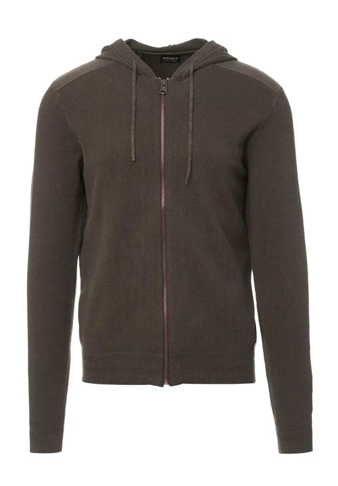 Men Wasolop Brown LongSleeve Mens Hoodie Sweater Chocolate Buffalo David Bitton Sweaters