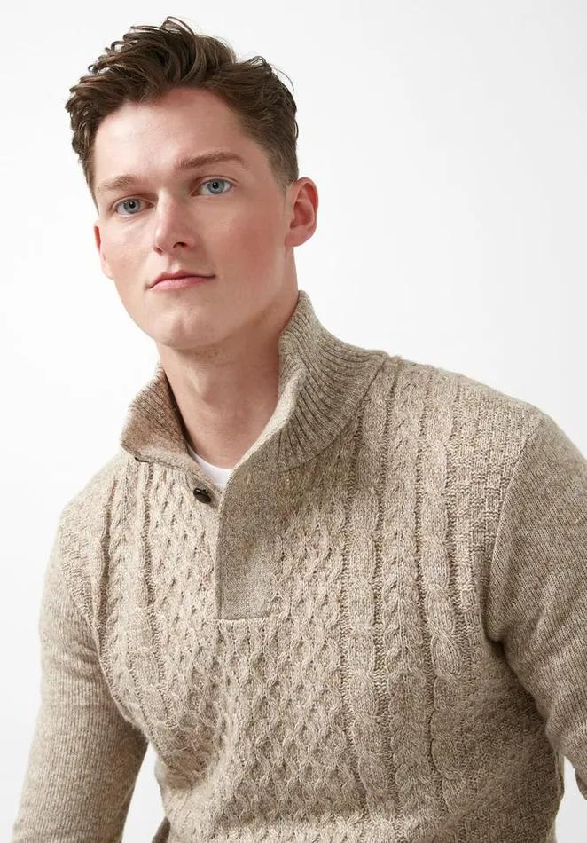Men Watcher Jute Mix Men039s Sweater Jute Mix Buffalo David Bitton Sweaters