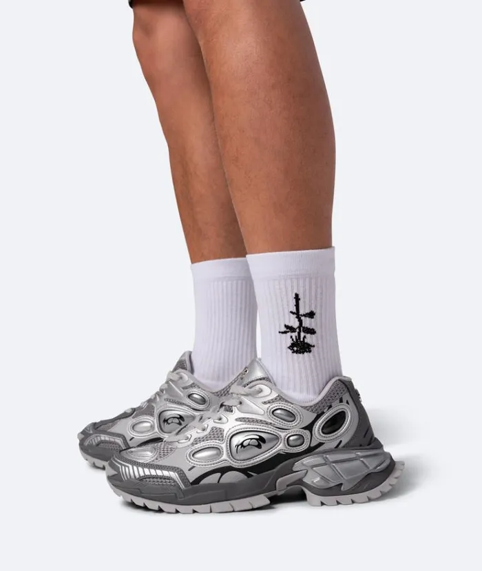 MenWomen SOCKS Vertere Berlin REVERSE ROSE TENNIS SOCKS 8211 WHITE BLACK