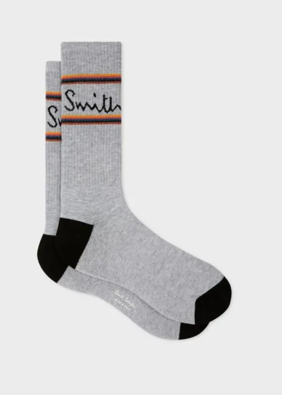 Mens 039Artist Stripe039 Logo Socks Paul Smith Socks