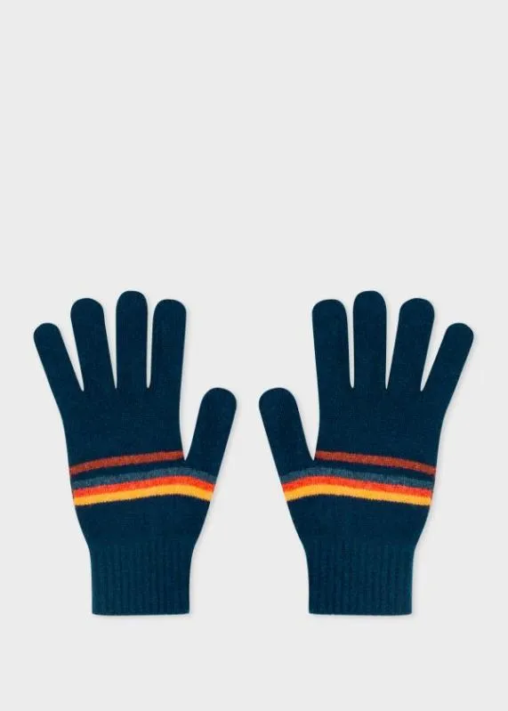 Mens 039Artist Stripe039 Wool Gloves Paul Smith Hats and Gloves