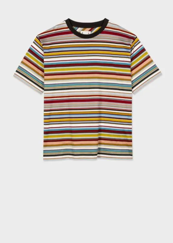 Mens 039Signature Stripe039 Cotton TShirt Paul Smith TShirts