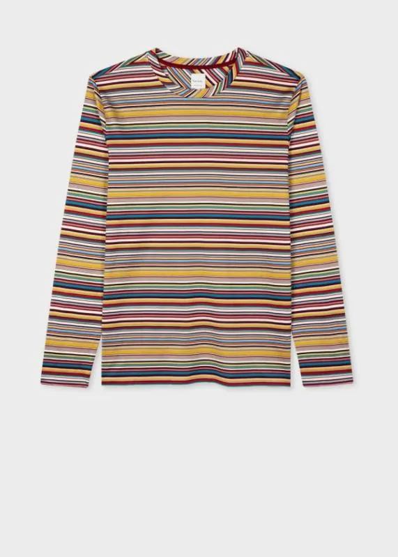 Mens 039Signature Stripe039 Long Sleeve TShirt Paul Smith TShirts