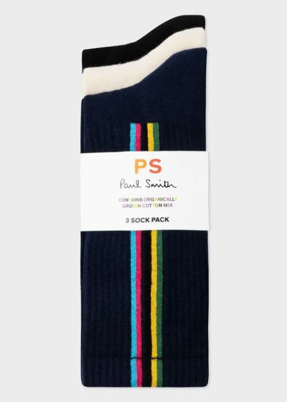 Mens 039Sports Stripe039 Socks Three Pack Paul Smith Socks Mens 039Sports Stripe039 Socks Three Pack Paul Smith Socks