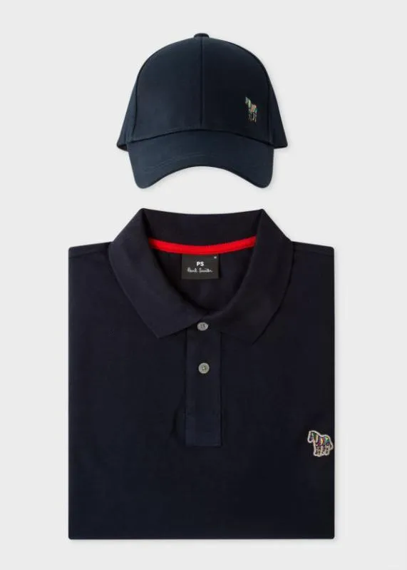 Mens 039Zebra039 Cap and Polo Shirt Gift SetCottonPiquu00e9 Zebra Polo ShirtCotton Zebra Logo Baseball Cap Paul Smith Polo Shirts